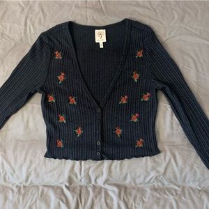 Black Cardigan Sweater